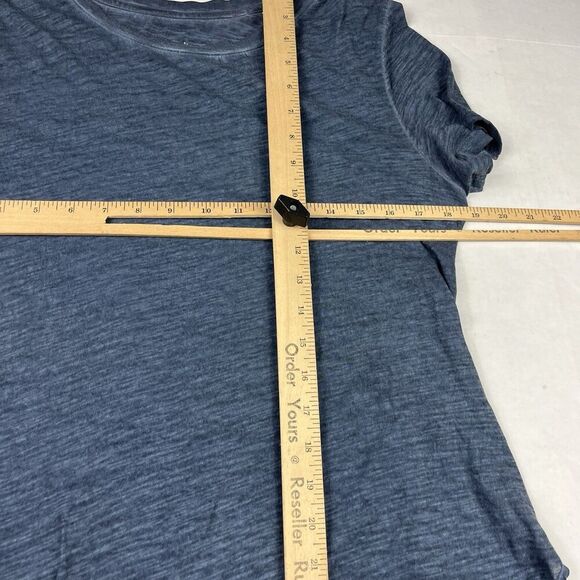 Soft Surroundings Layered Tunic Shirt Washed Blue Short Sleeve Comfort Top SMALL - Picture 7 of 10